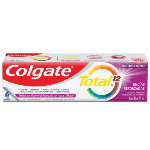 Crema Dental Colgate Total Encias Sanas Tubo X 75 Ml