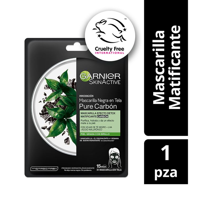 Mascarilla Facial Tela Carbón Sachet 28 Gr