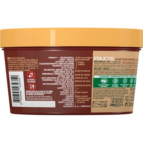 Mascarilla Garnier Fructis Manteca De Cacao Cabello Rizado 350 Ml Loreal