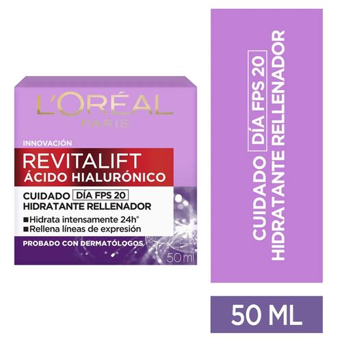 Crema Facial De Día Revitalift Ácido Hialurónico 50 Ml Loreal