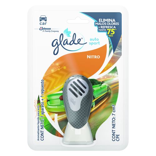 Ambientador Glade Auto Sport Nitro Frasco X 7 Ml Johnson