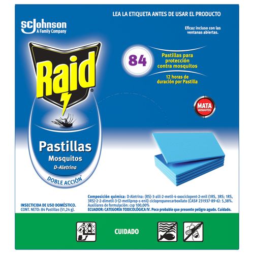 Insecticida Raid Caja X 84 Pastillas Pague 72 Lleve 84 Sc Johnson