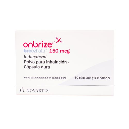 Onbrize Breezhaler Indacaterol 150 Mcg Caja X 30 Cápsulas Polvo Novartis