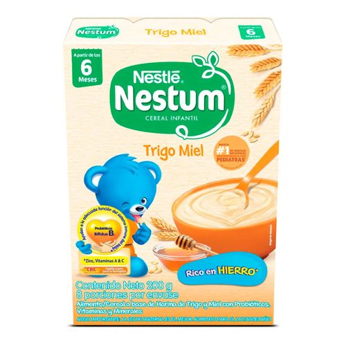 Cereal Infantil Nestum Trigo Miel En Polvo Caja X 200 Gr Nestle