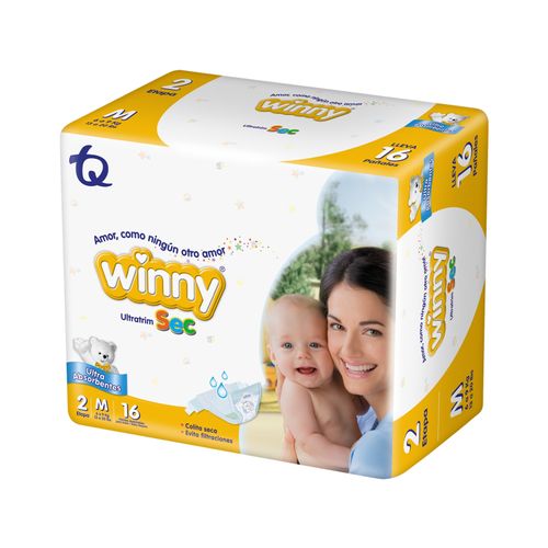 Pañal Winny Ultra Sec Etapa 2 Bolsa X 16 Tq