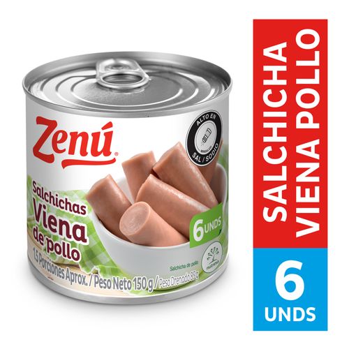 Salchichas Viena Zenú Lata X 150 Gr Nutresa