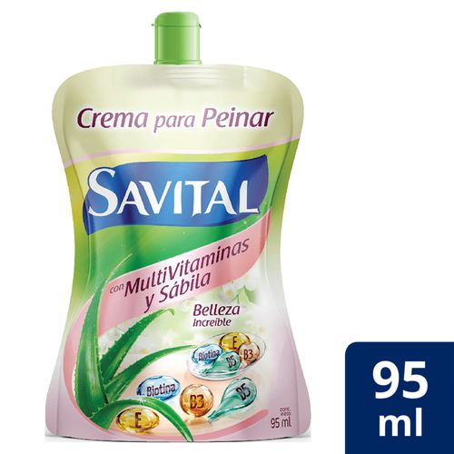 Crema Para Peinar Savital Multivitaminas Doypack X 95 Ml Unilever
