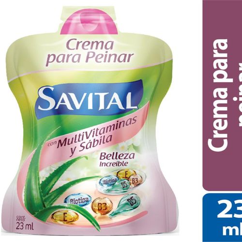 Crema Para Peinar Savital Multivitaminas Caja X 20 Sobres 23 Ml Unilever