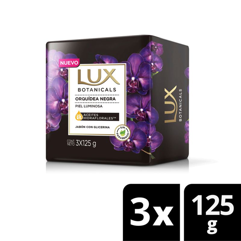 Jabón Lux Orquídea Negra 3 Barras 125 Gr