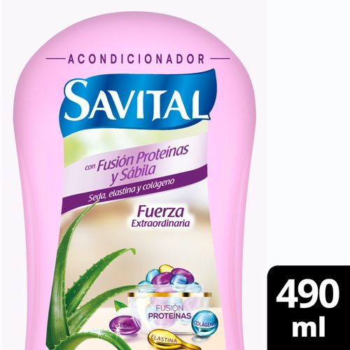 Acondicionador Savital Fusión Proteínas Frasco X 490 Ml Unilever