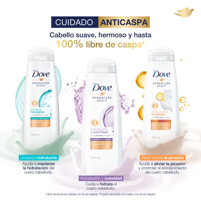 Shampoo Dove Anticaspa Limpieza Hidratante 370