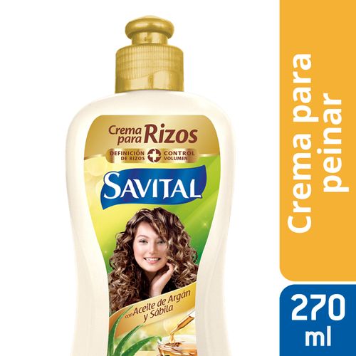 Crema Para Peinar Savital Argan Frasco X 270 Ml Unilever