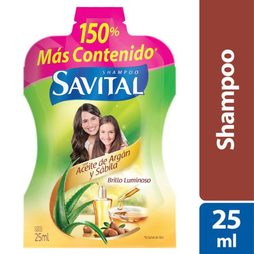 Shampoo Savital Argan Caja X 20 Sobres 25 Ml Unilever