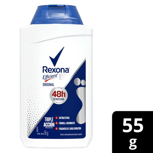 Talco Rexona Efficient Original Frasco X 55 Gr Unilever