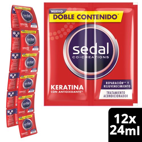 Acondicionador Sedal Keratina Antioxidante 24 Ml Caja X 12 Sobres Unilever