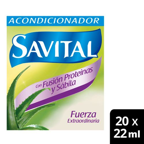 Acondicionador Savital Fusión Proteínas 22 Ml Caja X 20 Sobres Unilever
