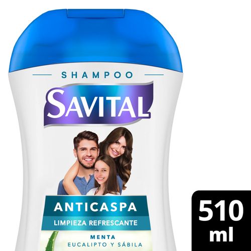 Shampoo Savital Anticaspa Menta Y Eucalipto 510 Ml Unilever