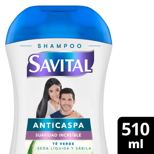 Shampoo Savital Anticaspa Te Y Seda 510 Ml Unilever