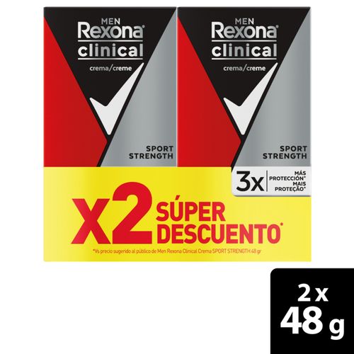 Desodorante Rexona Clinical Sti Ap Spt Str Frasco X 48 Gr Unilever