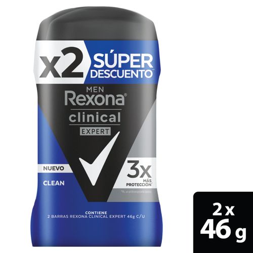 Desodorante Rexona Clinical Clean 2 46 Gr Unilever