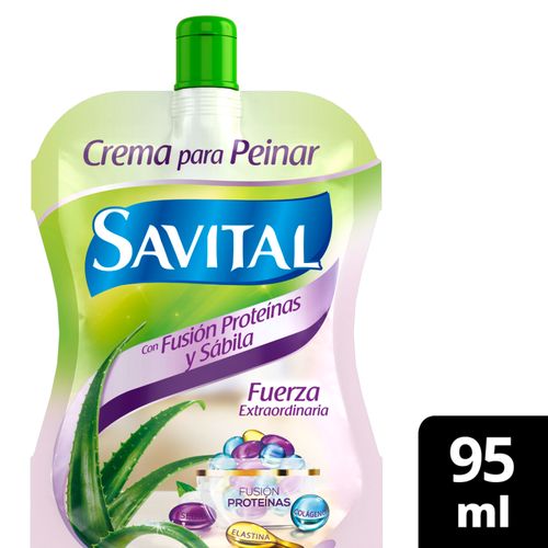 Crema Para Peinar Savital Fusión Proteínas Doypack X 95 Ml Unilever