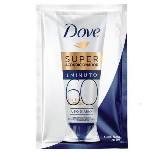 Acondicionador Dove Súper 60 Minutos Display X 12 Sobres 12 Ml Unilever