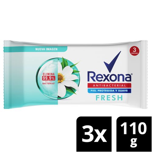Jabón Rexona Antibacterial Fresh 3 Und 110 Gr Unilever