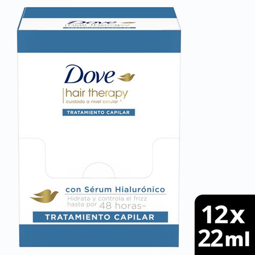 Tratamiento Capilar Dove Hidratación + Hialurónico Display X 12 Sobres 22 Ml Unilever