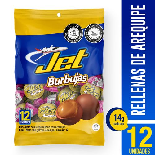 Chocolatina Jet Burbujas 14 Gr Bolsa X 12 Unidades Nutresa