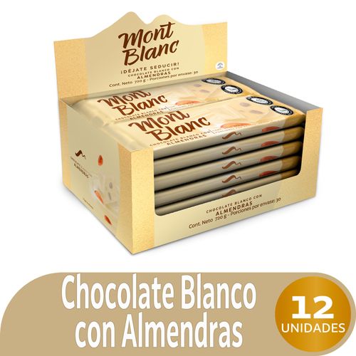 Chocolatina Montblanc Almendra Caja X 12 Unidades 720 Gr Nutresa