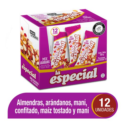 Maní Arandanos La Especial 40 Gr Caja X 12 Unds Nutresa