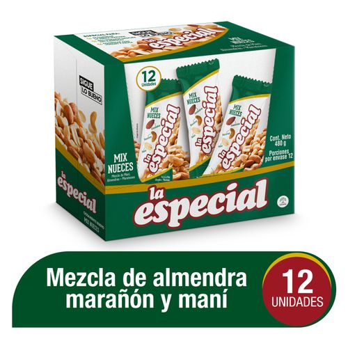 Maní Nueces La Especial 40 Gr Caja X 12 Unds Nutresa