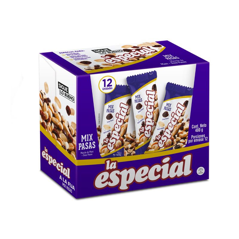 Maní Pasas La Especial Caja x 12 Unidades