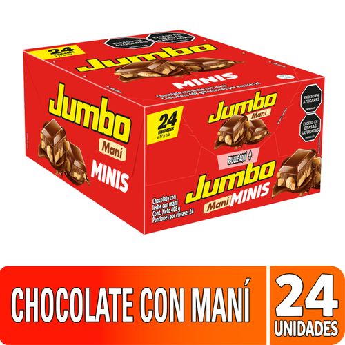Chocolatina Jumbo Maní 17 Gr Caja X 24 Und Nutresa