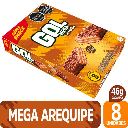 Chocolatina Gol Mega Arequipe 46 Gr 8 Und Nutresa