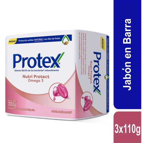 Jabón Protex Omega 3 Barra X 110 Gr 3 Unidades Colgate