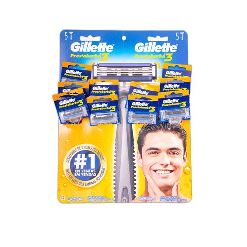 Máquina De Afeitar Prestobarba Excel3 Hombre Dispensador X 10 Unidades Procter