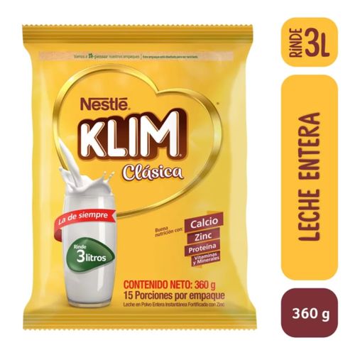 Klim Instantanea Fortificada Bolsa X 360 Gr Nestle