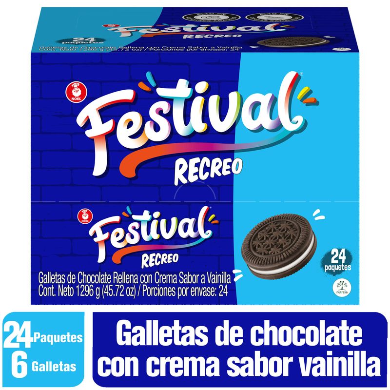 Galletas Festival Recreo 24 Paquete 54 Gr
