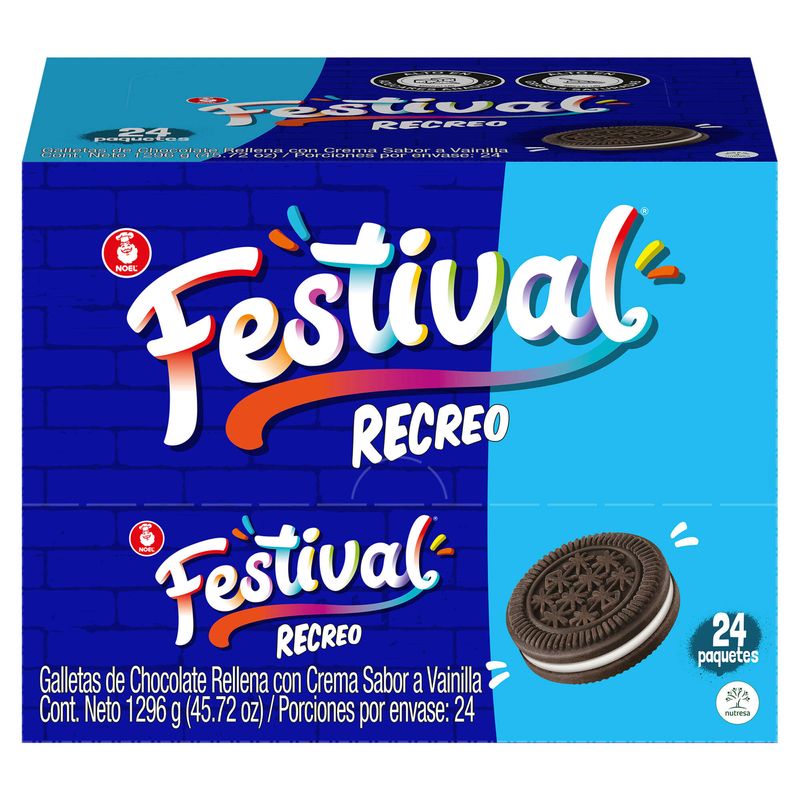 Galletas Festival Recreo 24 Paquete 54 Gr