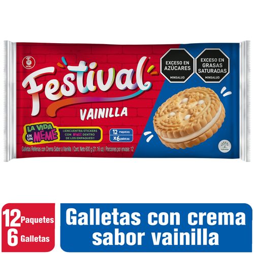 Galletas Festival Vainilla Bolsa X 12 Nutresa
