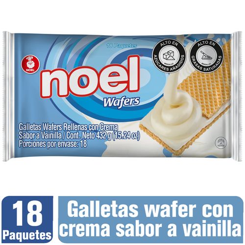 Galletas Wafer Noel Vainilla Bolsa X 18 Unidades Nutresa