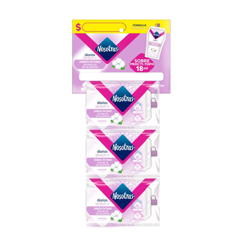 jabon-intimo-nosotras-sensitive-ristra-6-sobres-18ml-familia