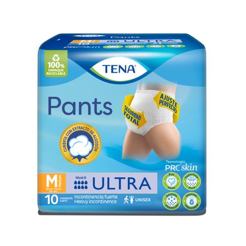 Pañal Para Adulto Tena Pants Ultra Medium Bolsa X 10 Unidades Familia