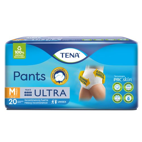 Pañal Para Adulto Tena Pants Ultra Medium Bolsa X 20 Unidades Familia