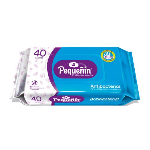 Toallitas Húmedas Pequeñin Antibacterial Paquete X 40 Unidades Familia