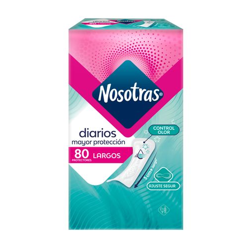 Protectores Diarios Nosotras Largos Caja X 80 Unidades