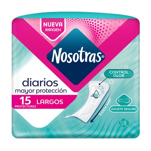 Protectores Diarios Nosotras Largos Paquete X 15 Unidades