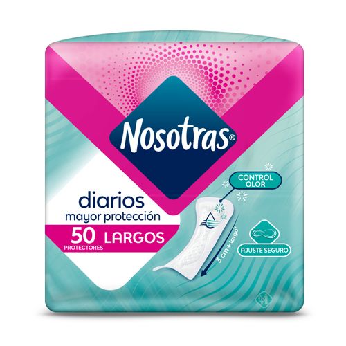 Protectores Diarios Nosotras Largos Bolsa X 50 Unidades