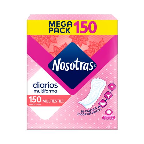 Protectores Diarios Nosotras Multiestilo Caja X 150 Unidades